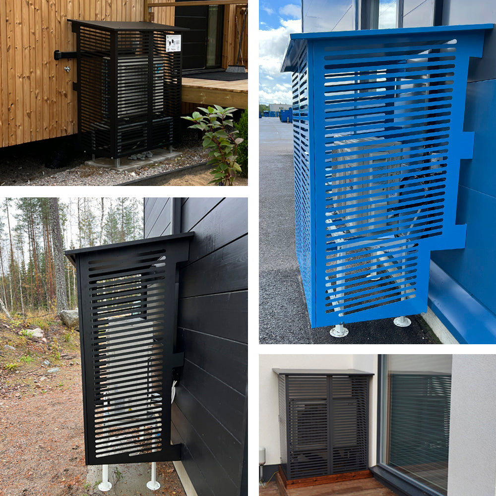 Mittatilaus suojakotelo lämpöpumpulle