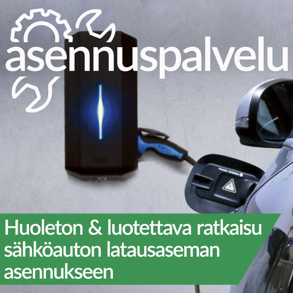 Sähköautojen latausasemat asennettuna