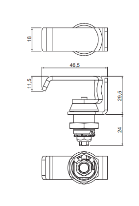 ABLOY 6106, riippulukolla lukittava salpa