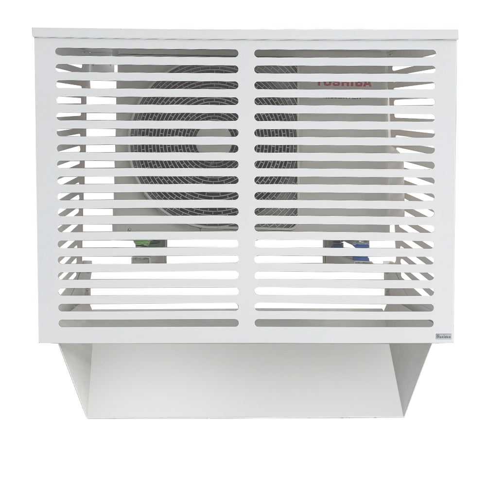 Ilmalämpöpumpun suojakotelo ja sulatusvedenohjain