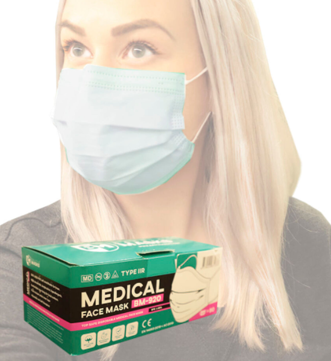 Kasvomaski TYPE IIR MEDICAL BFE 98%